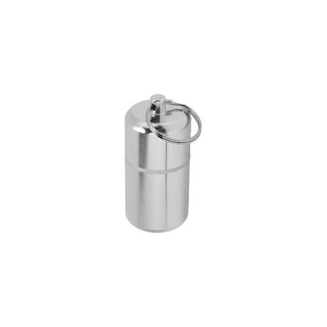 Boîte de rangement pour tablette porte-clés en aluminium avec anneau de suspension, étanche, mini-flacon à médicaments pour l'ex (1/5)