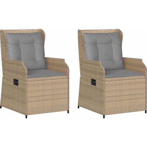 Maison Exclusive - Panchina da giardino 2 pcs Beige polyrattan