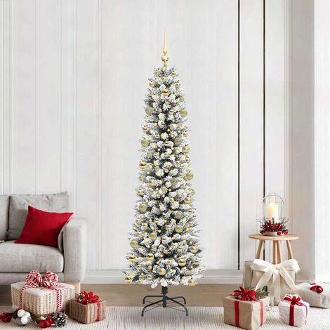 Künstlicher Weihnachtsbaum Weiß 210 cm vidaXL (1/5)