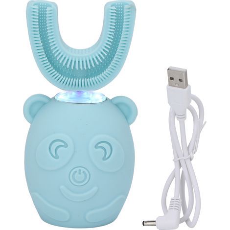 Electric toothbrush for children, IPX7 waterproof, cartoon design, 360° cleaning, U-shaped toothbrush - AquaForge (1/5)
