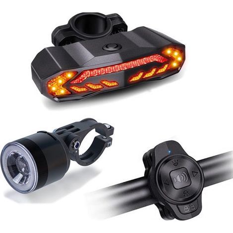 Fahrradrücklicht mit Blinker und Alarm - Fahrradbeleuchtung - Fahrradlampe (1/5)