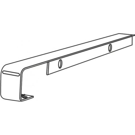 Profil jonction plan de travail bord a bord aluminium 28 mm x 670 mm rayon 911 mm finition soignee