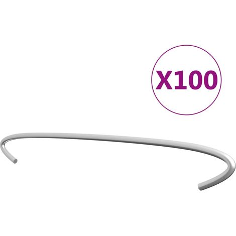 vidaXL Gabion Hooks 100 pcs Galvanised Steel 50 cm