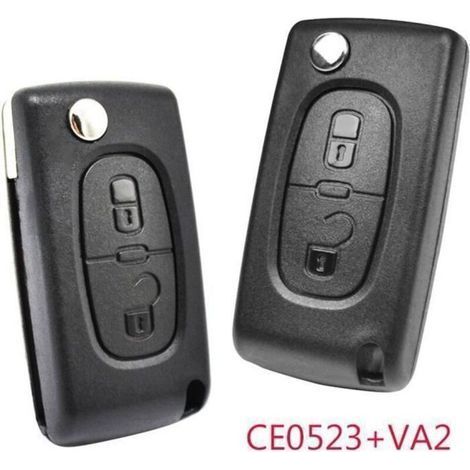 Custodia in silicone a 2 pulsanti per chiave auto Peugeot 308 207 307 3008 5008 807 Expert Citroën C2 C3 Picasso C4 C8 CE0523 (1/4)