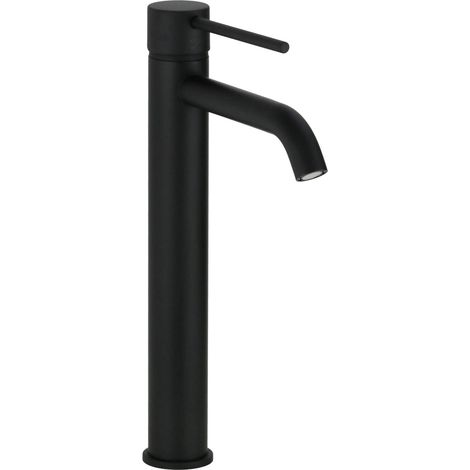 Miscelatore monocomando lavabo alto nero opaco senza piletta di scarico Paini Cox 78YO205TCOLL Nero opaco