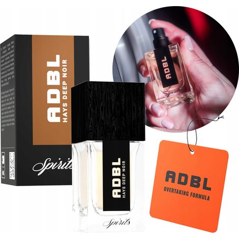 Profumo Adbl Spirits Hays Deep Noir + ciondolo profumato per auto