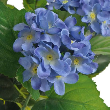 Plante hortensia artificielle avec pot 60 cm Bleu (1/3)