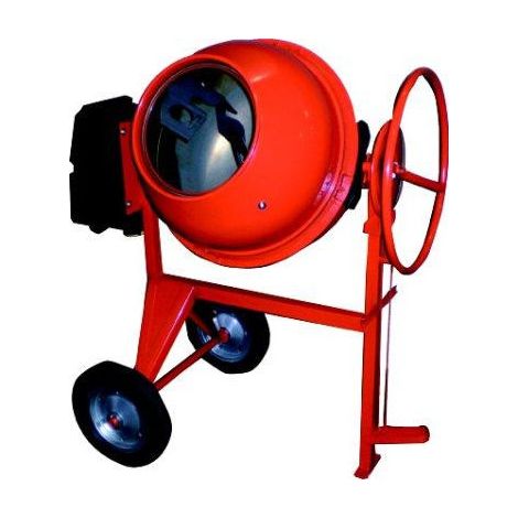FP – Bétonnière 185 L – Moteur 230V 0.85kW – Râteau mélangeur haute performance pour mélange optimal – Roulements à billes de précision