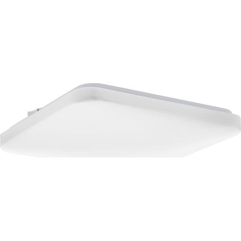 Plafoniera Moderna Frania-Ip Acciaio Bianco Plastica Led 18W 2100Lm Ip44