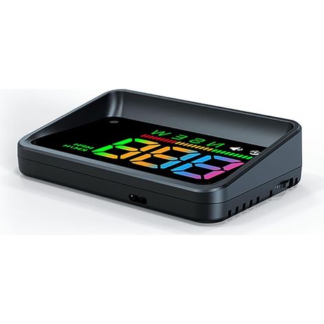 Écran HUD pour voiture, compteur de vitesse et affichage numérique GPS, MPH, port USB sans fil, Plug and Play (1/5)