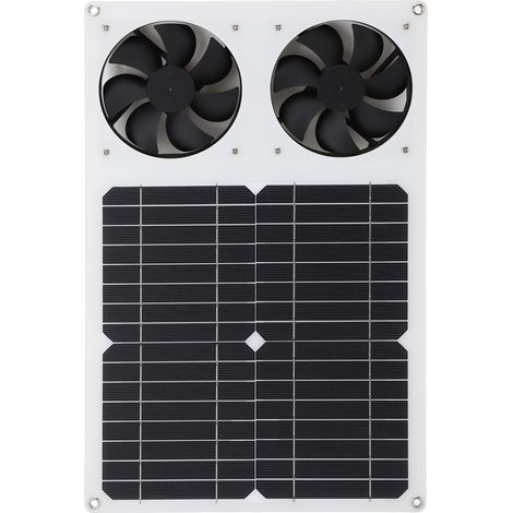 Ortviai Ventilateur d’Évacuation Solaire 18 V, 14 W – Silencieux, Flux Axial pour Cuisine, Salle de Bain et Intérieur