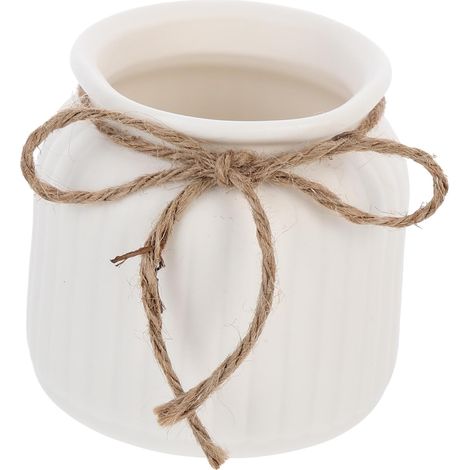Vase Lisse en Céramique Blanc pour Fleurs Séchées Décoratif et Finition Soignée pour Décoration Chambre Adulte et Bureau (1/5)