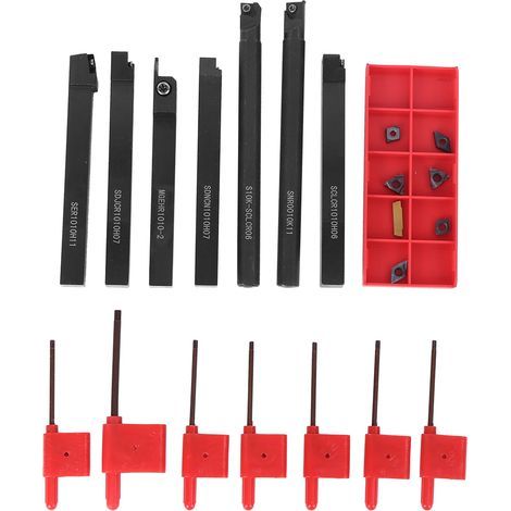 7-teiliges CNC-Drehbankfutter + Schraubenschlüssel + schwarz-violettes Sägeblatt, Zubehör für Holzdrehmaschinen, 42CR (1/5)