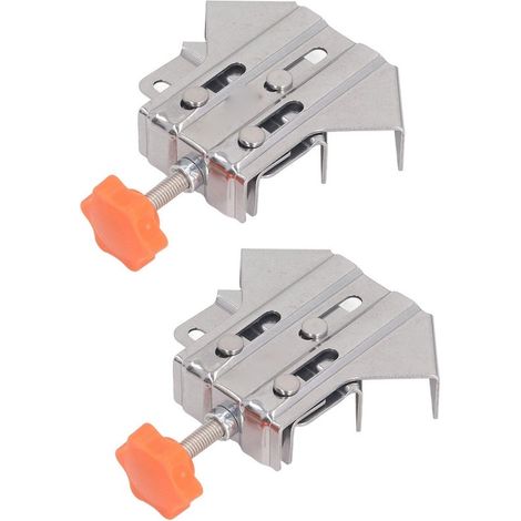 Dailygoods - Escuadra de esquina - 2 piezas - Acero inoxidable - Ajustable (1/5)
