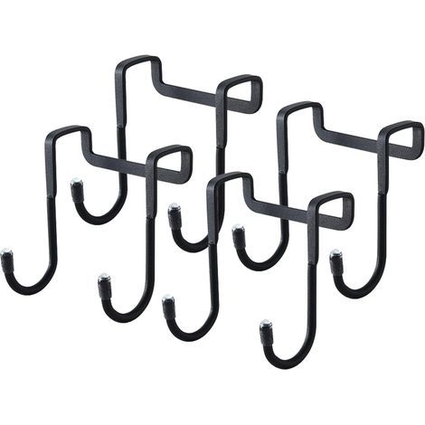 Set di 4 ganci reversibili da appendere alla porta, ganci senza foratura, appendiabiti da porta per porte, cassetti, armadi, bagni e cucine. (1/5)