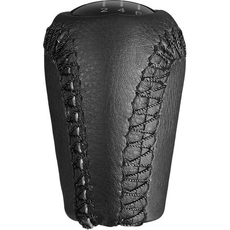 Pommeau de levier de vitesse en cuir noir, conversion 6 vitesses, compatible Mazda 3 BK BL/ 5 CR CW/ II GH (1/5)
