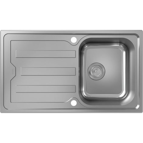 hansgrohe S44 Einbauspüle 342, Edelstahl, mit langer (1/3)