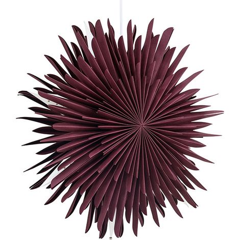 Sälen étoile de Noël avec lumière papier Ø46 cm suspension rouge foncé. (1/5)
