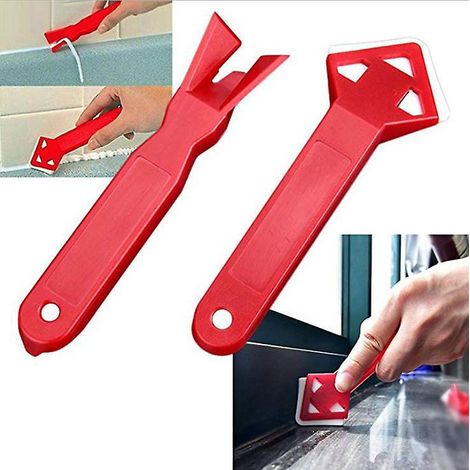 2 Rouleaux De Ruban D'tanchit Et 2 Pices D'outils De Calfeutrage, Ruban De Baignoire, Ruban Autocollant Pour Cuisine, Salle De Bains, Coin Mur, Wc (1/5)