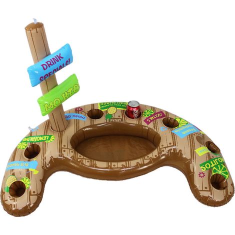 Getränkehalter, Eiskübelhalter, Aufblasbarer Getränkehalter für Partys, Cola, Wasser, Schwimmender Schwimm-Bierbechersitz (Color : Blue, Size : 100x60x60cm) (1/5)