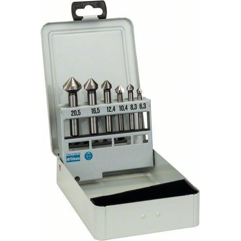 Set di alesatori in metallo morbido HSS a forma di botte, 6 pezzi
