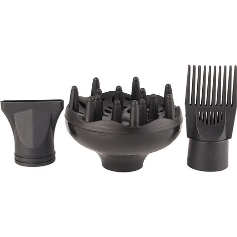 Diffuseur pour Sèche-Cheveux, Embout et Brosse Ventouse - Accessoire Coiffure 3 Pièces (1/5)
