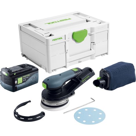 Festool ETSC 2 125-Basic lijadora rotorbital sin cable 18 V 125 mm sin escobillas + 1x batería 5,0 Ah + systainer - sin cargador (1/5)
