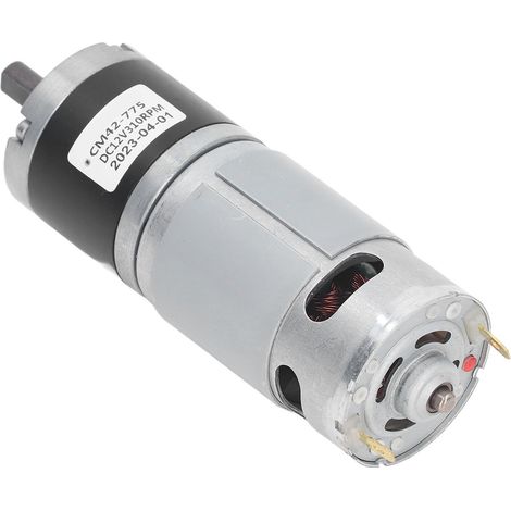 Moteur à engrenages planétaires à courant continu, rotor en cuivre, grande torsion, rotation horaire/antihoraire, 12 V CC, 310 tr/min (1/5)