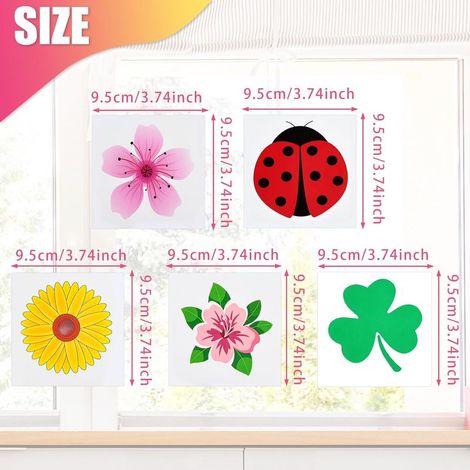 Lot de 50 Autocollants Anti-Mouches pour intérieur, pièges à Mouches pour fenêtre, Attrape-Mouches Collants pour la Maison