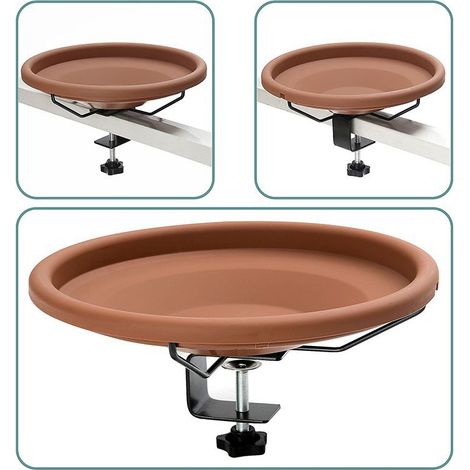 Fontaine de bain d'oiseaux sur terrasse, installation facile, bassin amovible, compatible (1/5)