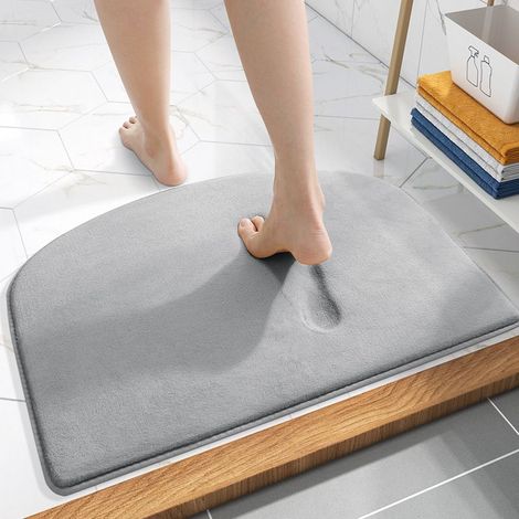 Tapis de bain super absorbant en mousse à mémoire de forme, antidérapant, pour baignoire, bain, douche, porte de salle de bain, tapis de toilette (40 x 60 cm)
