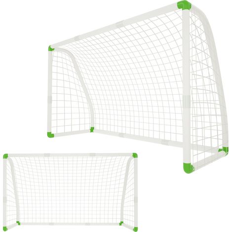 Cage et but de foot 245x155x90 cm But de football en PVC pour enfants avec filet, Cage de Football Filet pour jardin, parc, plage ou hall HENGMEI (1/5)