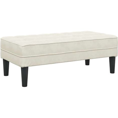 Banc intérieur avec coussin Crème 113 x 57 x 39 cm Velours fr9585 - Maison La Vie (1/5)