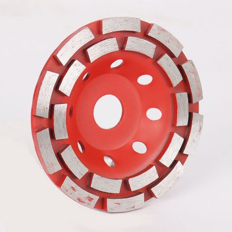 Mola diamantata a doppia fila Vtikikl 180 x 22,2 mm – Mola diamantata per calcestruzzo, pietra, granito, massetto – Universale per levigatura e lucidatura – Rossa (1/4)