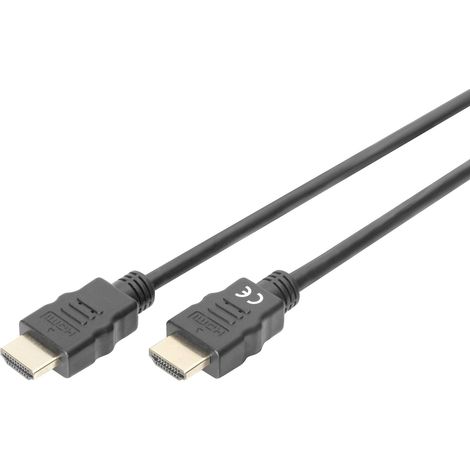 Câble de raccordement Digitus HDMI Fiche mâle HDMI-A, Fiche mâle HDMI-A 2.00 m noir DB-330123-020-S 4K UHD, canal de retour audio Câble HDMI Y238732 (1/5)
