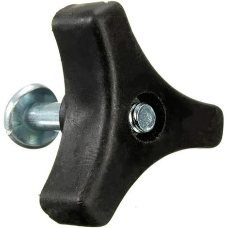 Lot de 2 poignées triangulaires de rechange pour tondeuse à gazon Honda (vis, écrous et boulons) - Accessoires de jardinage (noir) (1/5)
