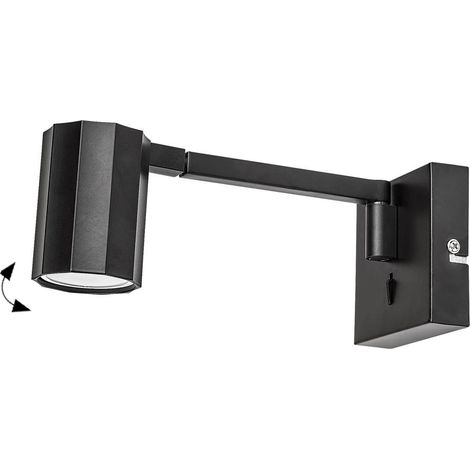 Applique murale noire réglable GU10 interrupteur Karter (1/5)