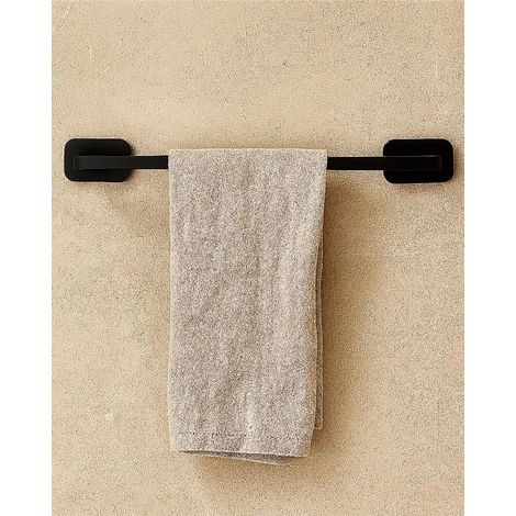 Porta asciugamani 45 cm acciaio inox nero cubik