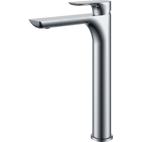 IMEX Hocharmatur für Waschtisch Nassau verchromter Messing- und Zamak-Körper 35-mm-Keramikkartusche inklusive 3-8 Flexschläuche – Modell Imex-BDU014-3 (1/2)