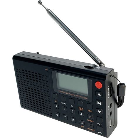 Radio Transistor Portable Fonction d'enregistrement rechargeable (1/4)