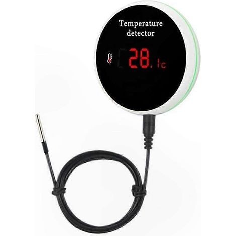 Kabelloses Thermometer mit 1 m langer Sonde, digitalem LCD-Display, Temperaturregelung, App-Benachrichtigungen und EU-Stecker (im Lieferumfang enthalten) (1/5)