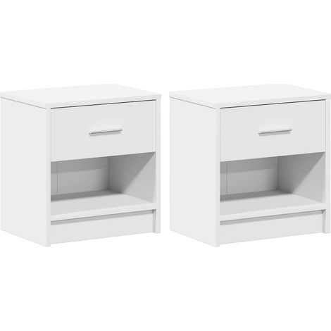 Maison Exclusive - Comodini 2 pz con Cassetto Bianco 39x28x41 cm