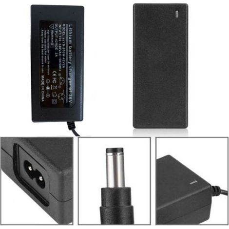 Adaptateur de Chargeur AC 100-240V DC 42V 2A, Chargeur de Batterie de Scooter électrique avec 5 Adaptateurs,Universel Chargeur (1/5)