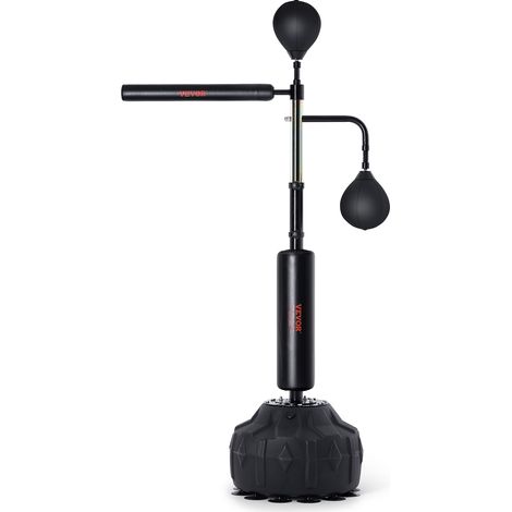 VEVOR Box-Speed-Trainer, Boxsack mit Ständer, Reflex-Boxsack für Jugendliche & Erwachsene, Höhenverstellbares Schlagsack-Set mit Handschuhen, Workout-Speed-Bag für Training Schwarz