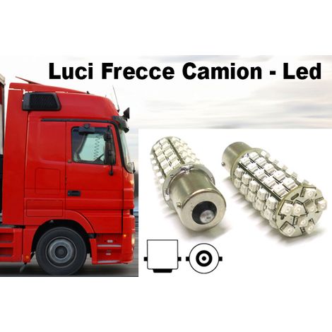 24V Lampada Led BA15S 1156 S25 68 Smd Arancione Luci Frecce Camion (1/3)