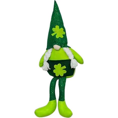 St. Patrick's Day gesichtslose Plüschpuppen als Ornamente (1/4)