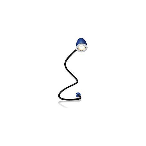Lámpara LED con puerto USB SNAKE  altura 350 mm  azul noche