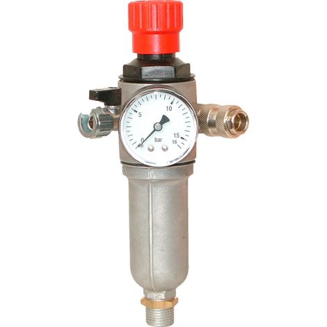 Lacme – Épurateur détendeur mixte 1/2" M – Plage 0-16 bar – Débit 35 m³/h – Filtration haute densité – Régulation précise avec manomètre 50 mm