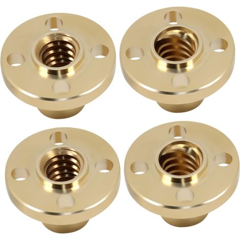 Écrou Trapézoïdal T8 en Laiton pour Imprimante 3D, 4 Pièces, Résistance à L'Usure et Facile à Utiliser, Adapté pour Vis Trapézoïdale et Moteur Pas à Pas (1/5)