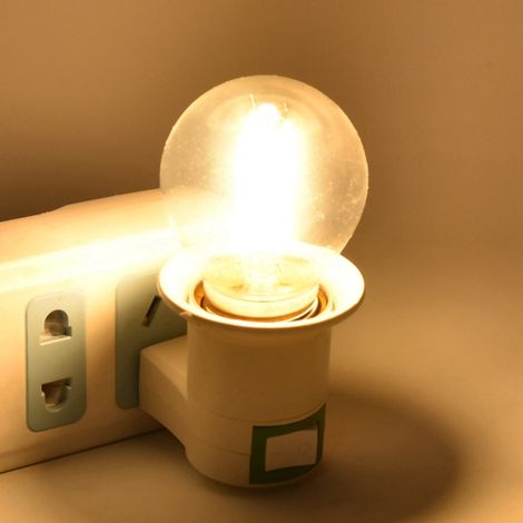 Paquete de 6 bombillas LED G45 E27 de cristal transparente, estilo vintage, filamento, luz blanca cálida, 6 W, 220 V (1/5)